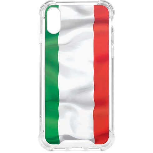 Italy Flag iPhone XS Clear Case